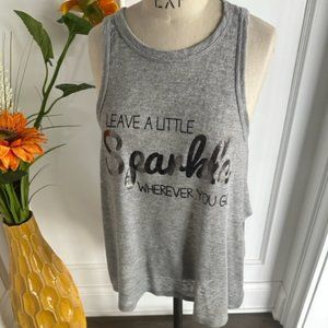 Soprano High Low Tank Tunic with Leave A little SPARKLE Wherever you Go